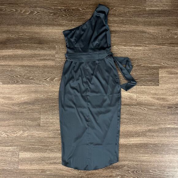 Baltic Born Teal One-Shoulder Midi Dress - Picture 16 of 16